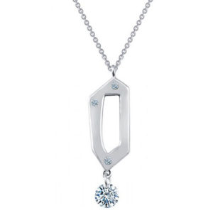Lafonn Sterling Silver Simulated Diamond Pendant with 18" Chain