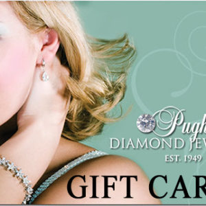 Pugh's Gift Cards in varying increments.