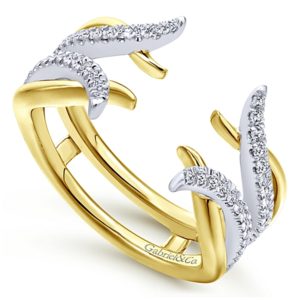 Gabriel yellow gold and diamond ring