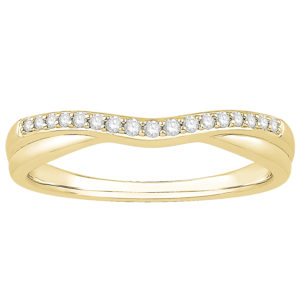 14k Yellow Gold .10 ct tw Diamond Curve Band