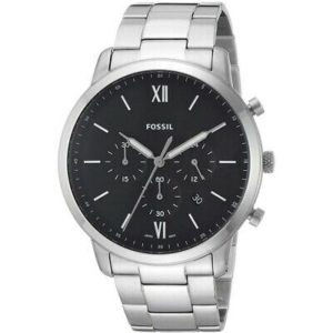 Fossil Men's Neutra Chronograph Black Dial Stainless Steel 44mm Watch