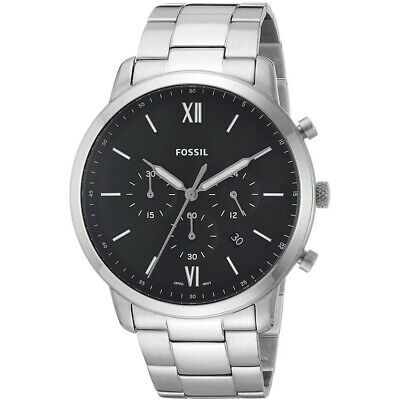 Fossil Men's Neutra Chronograph Black Dial Stainless Steel 44mm