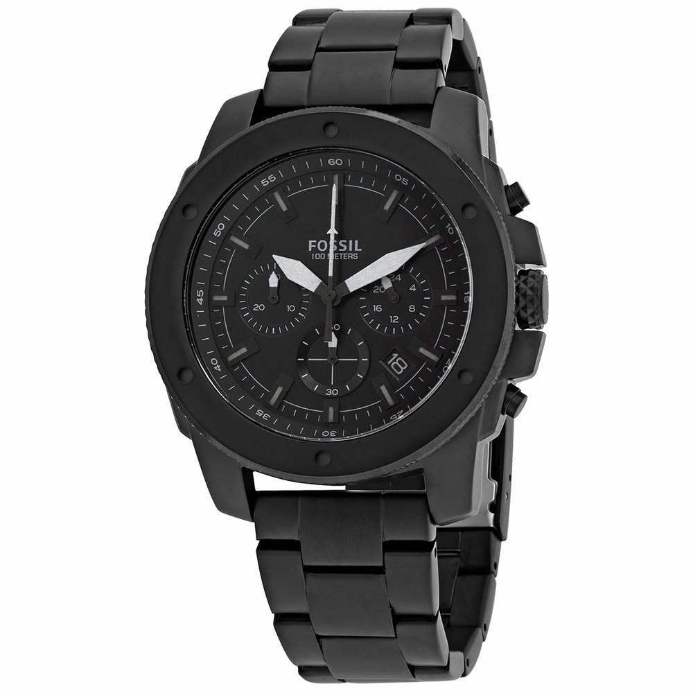 Fossil Men’s Mega Machine Chronograph Quartz Black Dial Mens Watch ...