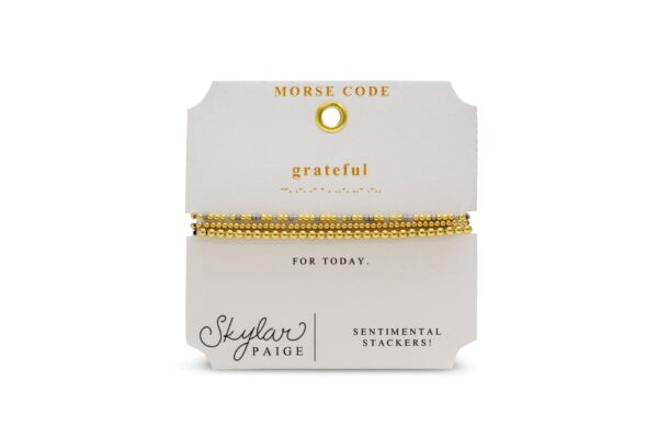 Stia Jewelry Sentimental Stackers - "Grateful" - Marvelous Metallic