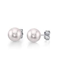14k White Gold 5mm "A" Akoya Pearl Stud Earrings