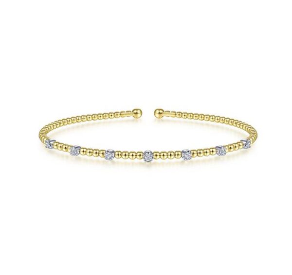 Gabriel & Co. 14k White Gold Diamond Bangle Bujukan Collection