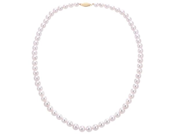 Imperial Pearl 14k Yellow Gold 16" 5.5-6mm "A" Akoya Pearl Necklace