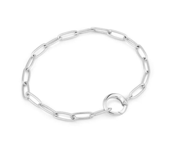 Ania Haie Sterling Silver Link Charm Connector Bracelet