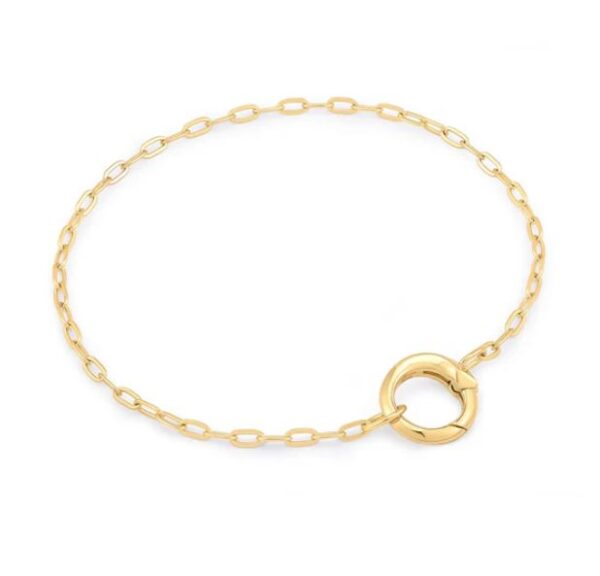 Ania Haie Sterling Silver Gold Plated Mini Link Charm Chain Connector