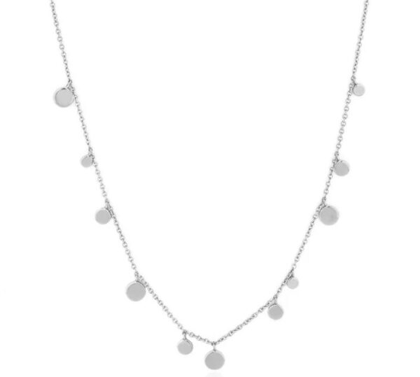 Ania Haie Sterling Silver Geometry Mixed Discs Necklace