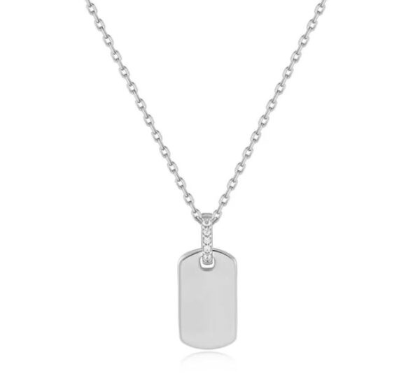 Ania Haie Sterling Silver Glam Tag Pendant Necklace