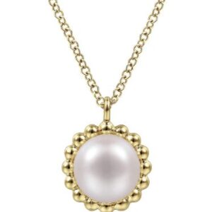 Gabriel & Co. 14k Yellow Gold Bujukan Pearl Pendant Necklace