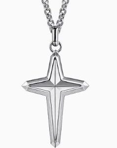 Gabriel & Co. Sterling Silver Cross Pendant Necklace with 22 Inch chain
