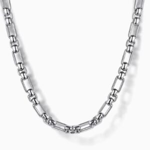 Gabriel & Co. 22" 3mm Sterling Silver Solid Figaro Chain Necklace