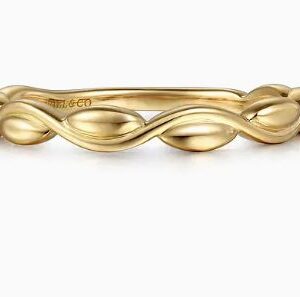 Gabriel & Co. 14k Yellow Gold Plain Gold Stackable Ladies Ring