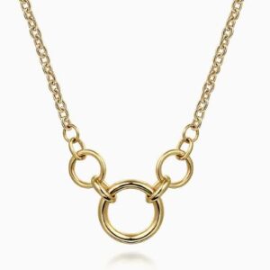 Gabriel & Co. 14k Yellow Gold Hollow Tube Link Necklace