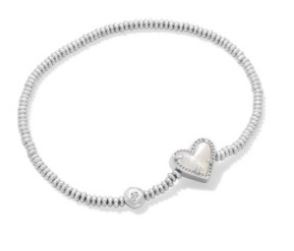 KENDRA SCOTT SS ARI IVORY HEART BRACELET