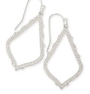 Kendra Scott Sterling Silver Rhodium Plated Sophia Open Dangle Earrings