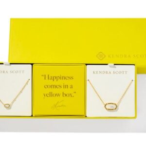 Kendra Scott Yellow Gold Plated Sterling Silver Elisa Ivory Mother of Pearl Gift Set