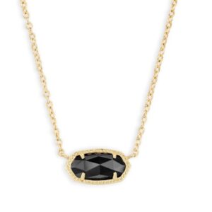 Kendra Scott Elisa Gold Pendant Necklace in Black