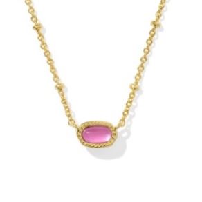 Kendra Scott Sterling Silver Gold Plated Mini Elisa Azalea Illusion Necklace 19"
