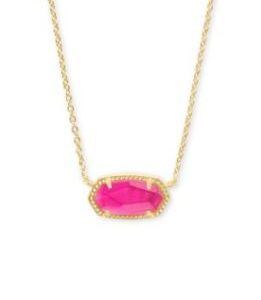 Kendra Scott Sterling Silver Gold Plated Elisa Asalea Illusion Pendant Necklace