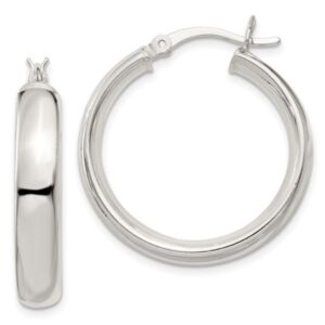 Quality Gold Sterling Silver Hoop Earrings