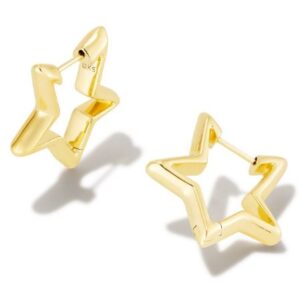 Kendra Scott Gold Plated Sterling Silver Star Huggie Earrings