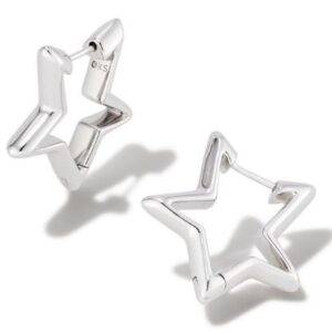 Kendra Scott Sterling Silver Star Huggie Earrings