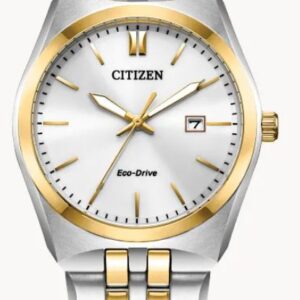 Citizen Corso Men's Eco-Drive Stainless Steel Two-Tone Gold and Silver-tone with White dial