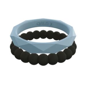 Qalo Women's Stackable Silicone Ring Collection F