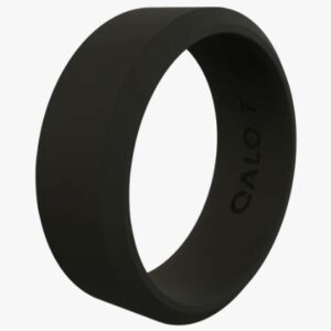 Qalo Men's Black Satin Silicone Ring