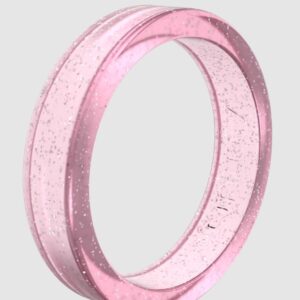 Qalo Women's Pink Jelly Smooth Ring