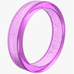 Qalo Women's Purple Jelly Smooth Ring