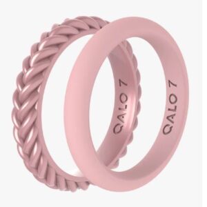 Qalo Women's Lilas Pink B&C 2 Stack Ring