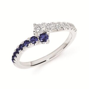 Ostbye 5/8 Tgw. Sapphire & Diamond Fashion Ring In 14K Gold