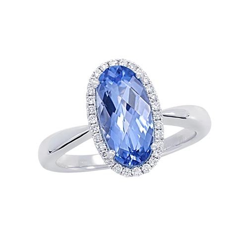 Chatham Aqua Blue Spinel Ring