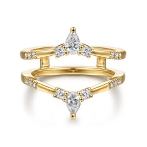 Gabriel & Co. Jaeley - 14K Yellow Gold Prong Set Marquise Diamond Anniversary Band - 0.23 ct
