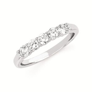 Ostbye 1/2 Ctw. 5 Stone Prong Set Diamond Anniversary Band