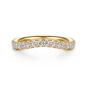Gabriel & Co. 14K Yellow Gold Diamond Wedding Band