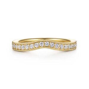 Gabriel & Co. 14K Yellow Gold Diamond Wedding Band