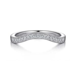 Gabriel & Co. 14K White Gold Diamond Matching Wedding Band