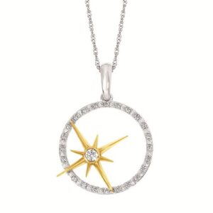 Ostbye 1/10 Ctw. Diamond Pendant In 14K Gold With 18" Chain