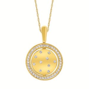 Ostbye 1/4 Ctw. Reversible Diamond Pendant In 14K Gold With 18" Chain