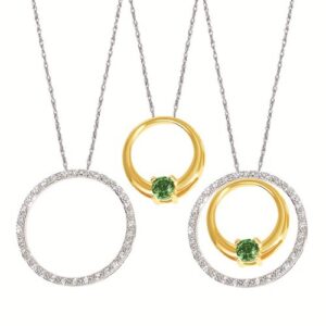 Ostbye 1/10 Ctw. Circle Frame 1/10 Tgw. Circle Emerald Insert Enhancer