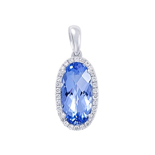 Chatham Aqua Blue Spinel Pendant