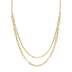 Stia Styled Simply Layers Paperclip Necklace Gold