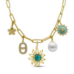 Stia Daydream Gold Plated Charm Necklace