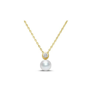Stia Classy Girls Wear Pearls - Pearl Bezel Cubic Zirconia Necklace