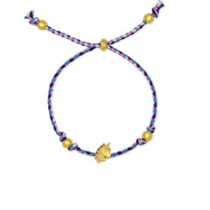 Stia Ladies “Magical” – Gold Plated Unicorn Cord Bracelet